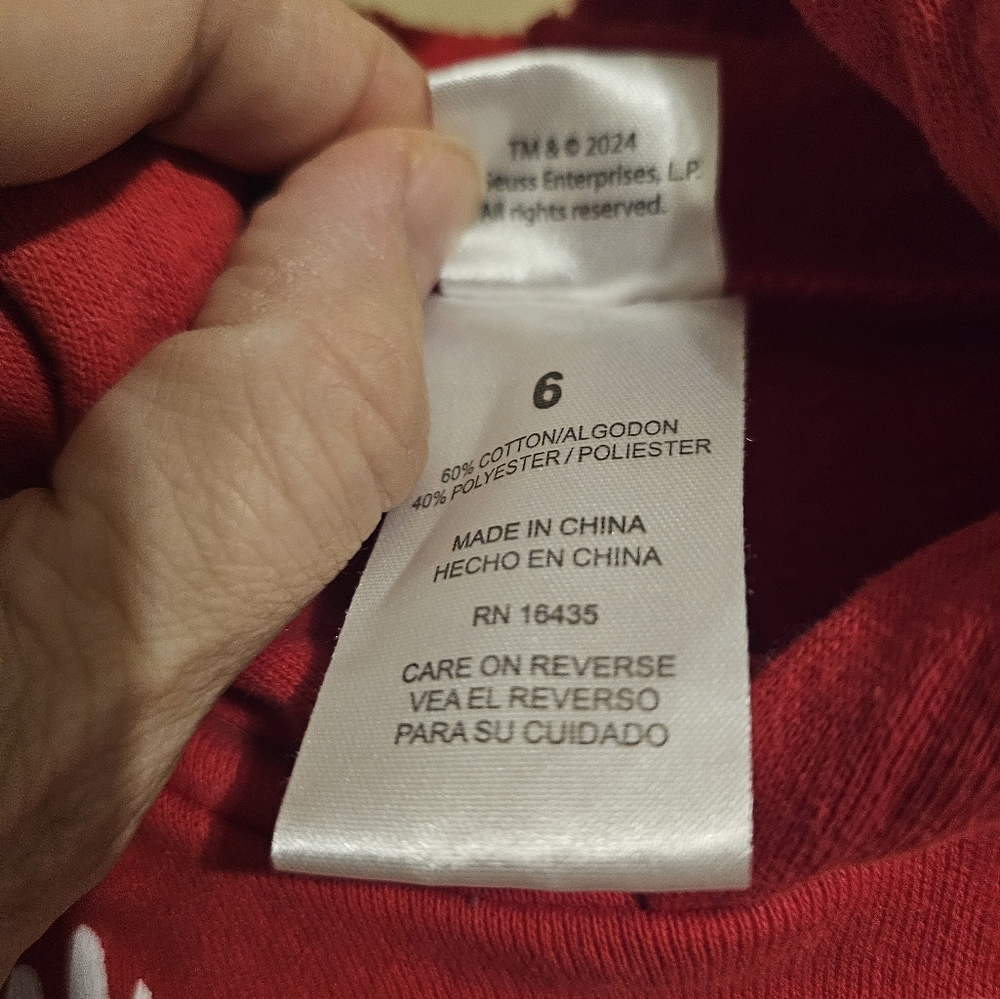 Merry Grinchmas 6T Red Pullover Hoodie - Picture 3 of 4